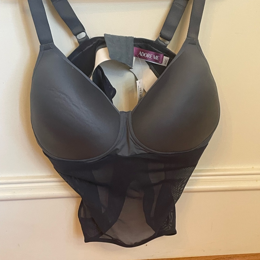 Adore Me Charcoal Mesh Bra size 40C new with tag